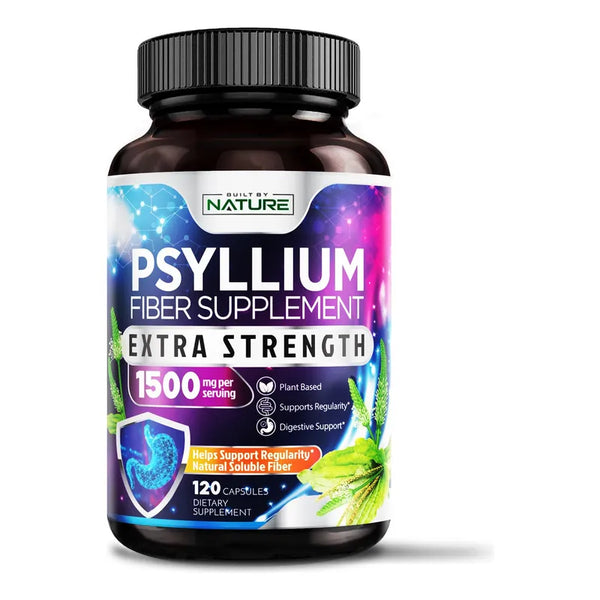 Capsulas Psyllium 1500 Mg Suplemento Fibra Salud Intestinal