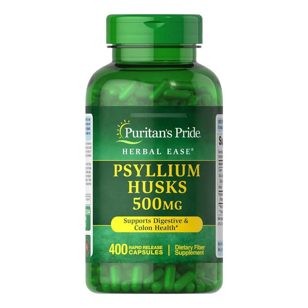 Cáscaras De Psyllium 500Mg Suplemento Digestivo Salud Colon