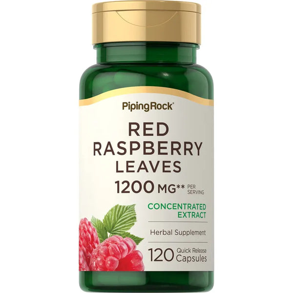 Capsulas De Hoja De Frambuesa Roja 1200 Mg 120 Unidades Alta Potencia