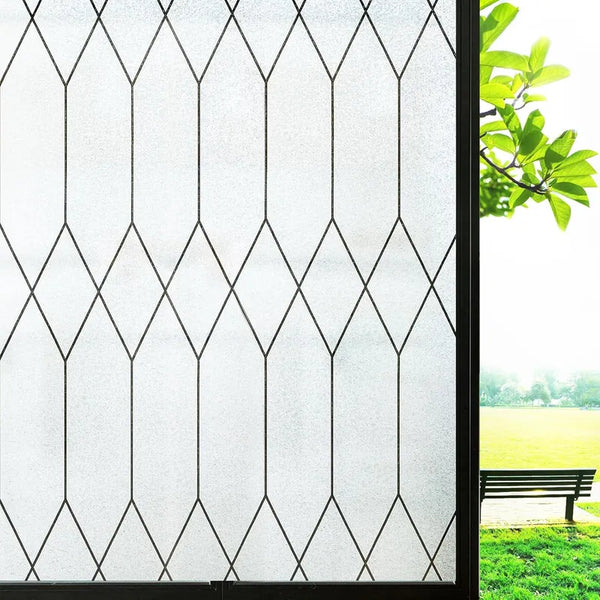Película De Privacidad Para Ventanas Esmerilada Decorativa Celosía Marroquí
