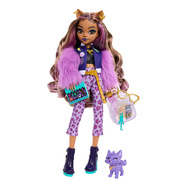 Clawdeen Wolf Muñeca Con Perro Crescent Y Accesorios Monster High