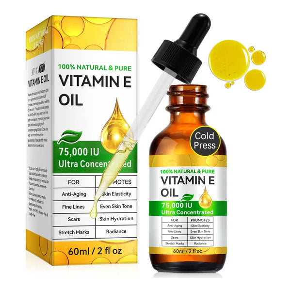 Aceite Ultra Concentrado Vitamina E 75000 UI Para Piel Radiante