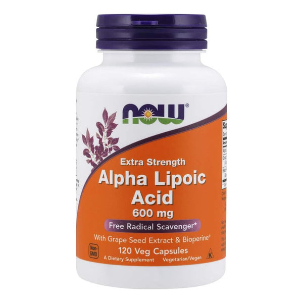 Suplemento Akg Acido Alfa Lipoico 600 Mg Now 120 Capsulas