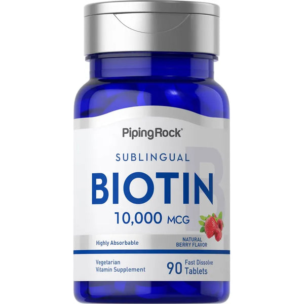 Capsulas De Biotina 10000mcg Sabor A Bayas 90 Unidades Suplemento Vegetariano