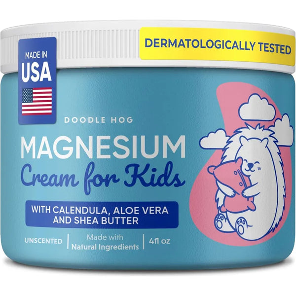 Crema Calmante De Magnesio Para Dormir Para Niños Con Aloe Y Caléndula