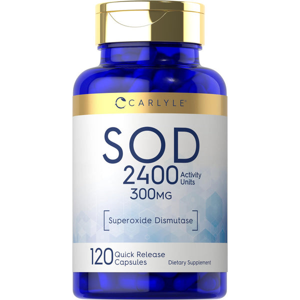 Cápsulas Sod 300 Mg 120 Unidades Superóxido Dismutasa Sin Gluten Ni Omg