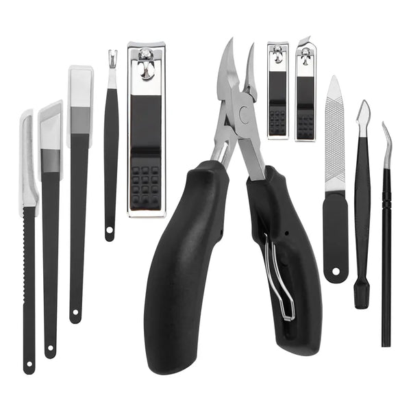 Kit De Manicura Y Pedicura Profesional 11 Piezas Uñas Gruesas