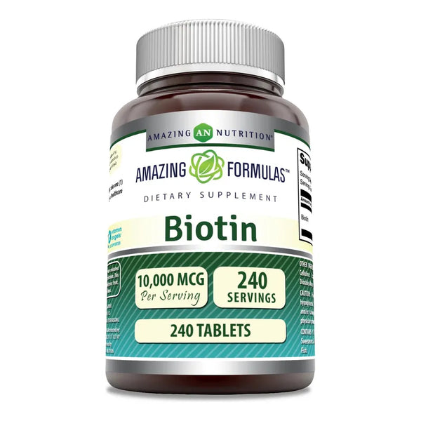 Biotina 10000 Mcg 240 Tabletas Suplemento Saludable Simple