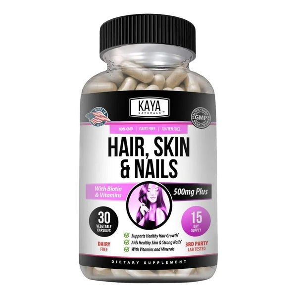 Capsulas De Biotina Vitaminas D B12 Y Acido Folico Nutricion Para Cabello
