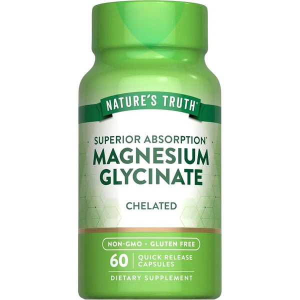 Capsulas De Magnesio Glicinato Nature's Truth 200 Mg Absorcion Superior