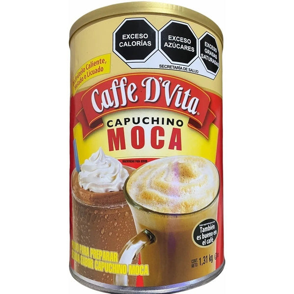 Caffe D'vita Polvo Para Capuchino Moca 1.3kg Con Sabor Increíble