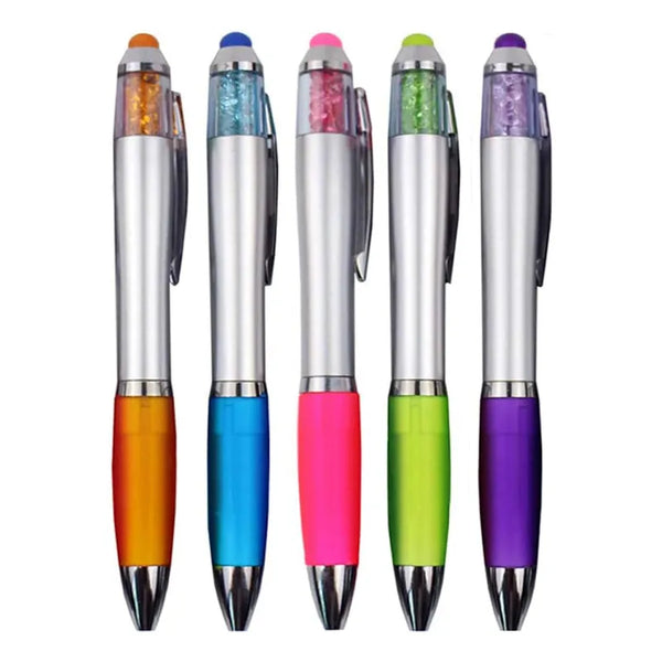 Boligrafos Tactiles Con Cristales Diseño Elegante Comodidad Duradera
