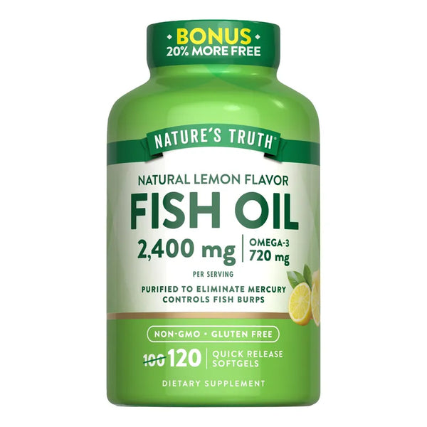 Aceite De Pescado Natures Truth 2400 Mg Omega 3 Sin Olor