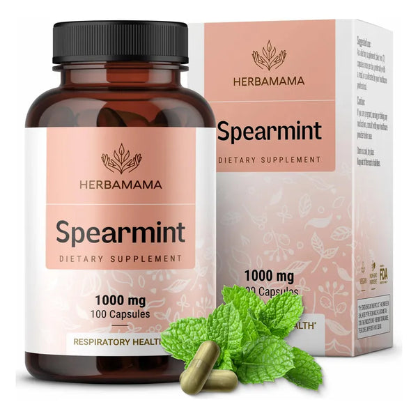 Cápsulas Menta Verde 1000 Mg Para Apoyo Digestivo Cardíaco Y Respiratorio