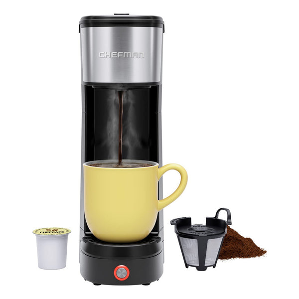 Cafetera Chefman Compatibilidad K-Cup Y Café Molido Para 1 Taza