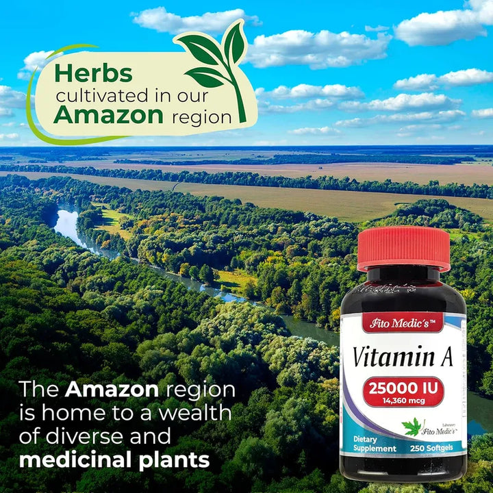 Capsulas Blandas Vitamina A 25000 UI 250 Unidades Alta Absorcion ...