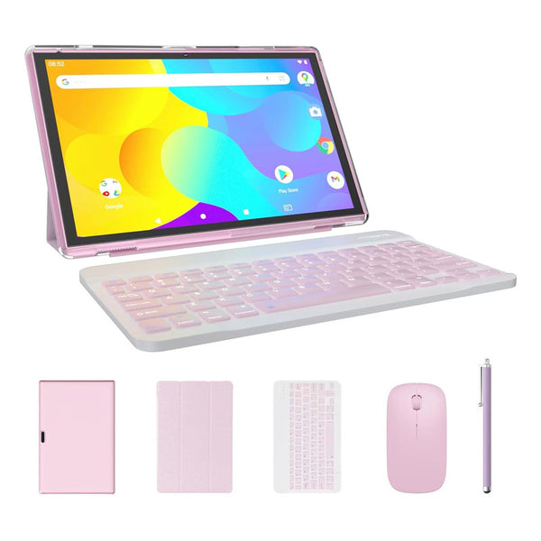 Tablet 10 Pulg 2 En 1 Con Teclado Mouse Y Funda Para Máxima Productividad