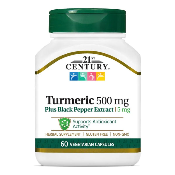 Cápsulas De Cúrcuma 500 Mg Extracto De Pimienta Negra Beneficios Salud