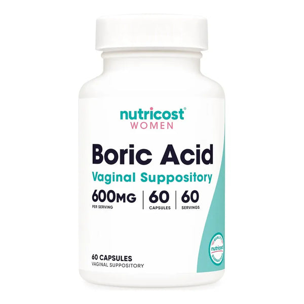 Acido Borico 600 Mg 60 Capsulas Supositorio Vaginal Importado