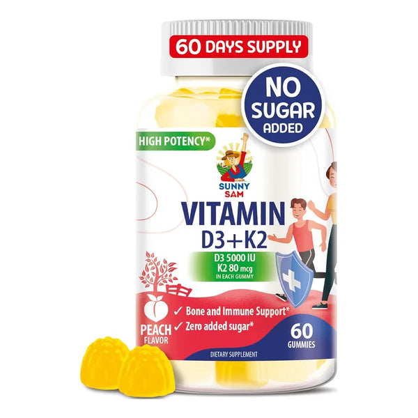 Capsulas Vitamina D3 K2 Sunny Sam Veganas Alta Absorcion