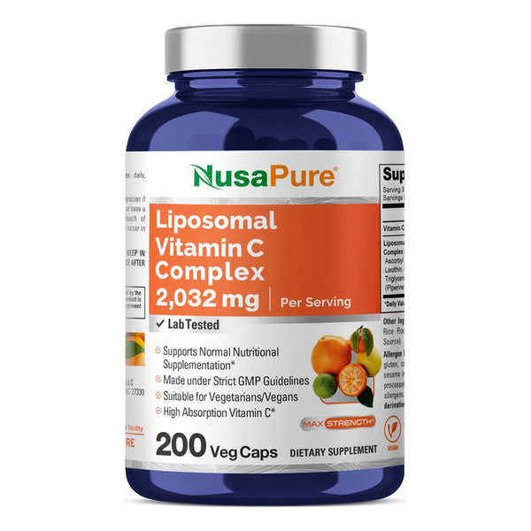 Vitamina C Liposomal 2032mg Vegana Alta Absorcion 200 Capsulas
