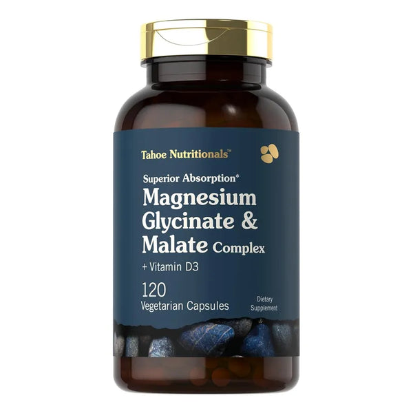 Glicinato Malato Magnesio Y Vitamina D3 120 Cápsulas Tahoe
