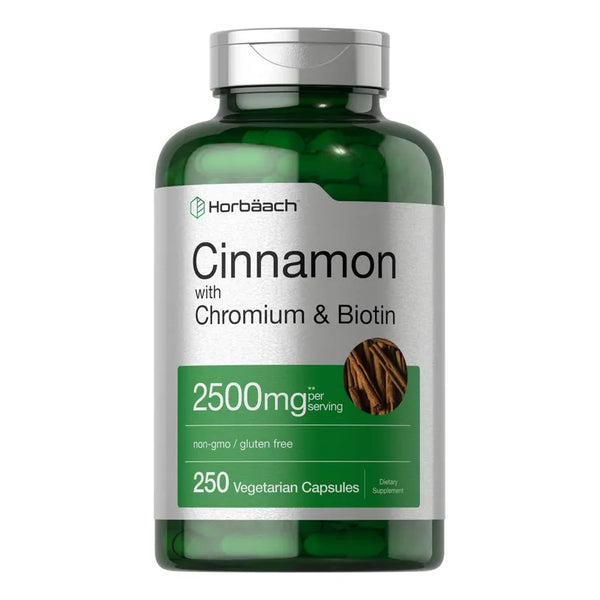 Canela De Ceilán Con Picolinato De Cromo 2500 Mg 250 Cápsulas Vegetariana