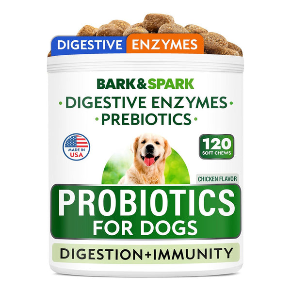 Probióticos Para Perros Bark&Spark Salud Digestiva Y Alivio De Alergias