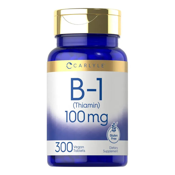 Carlyle Vitamina B1 100 Mg 300 Tabletas Suplemento Vegano