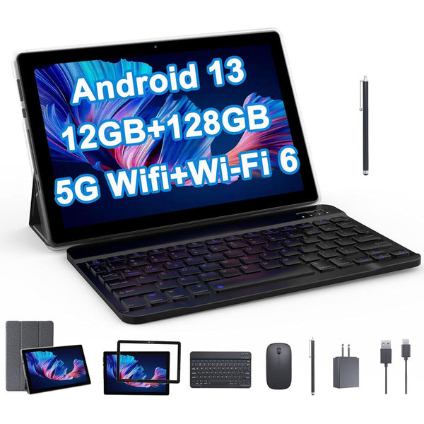 Tablet 10 PulG 2 En 1 Android 13 Con Teclado Mouse Y Funda