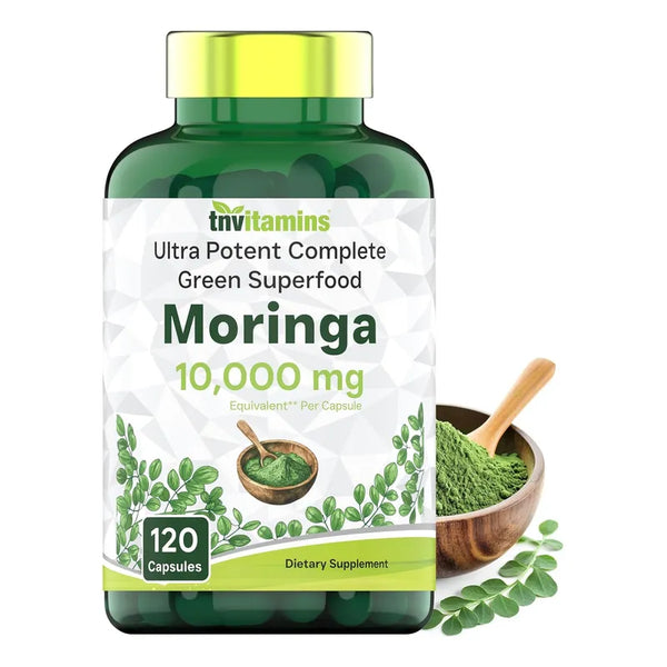 Capsulas De Moringa Oleifera 10000 Mg 120 Unidades Superalimento