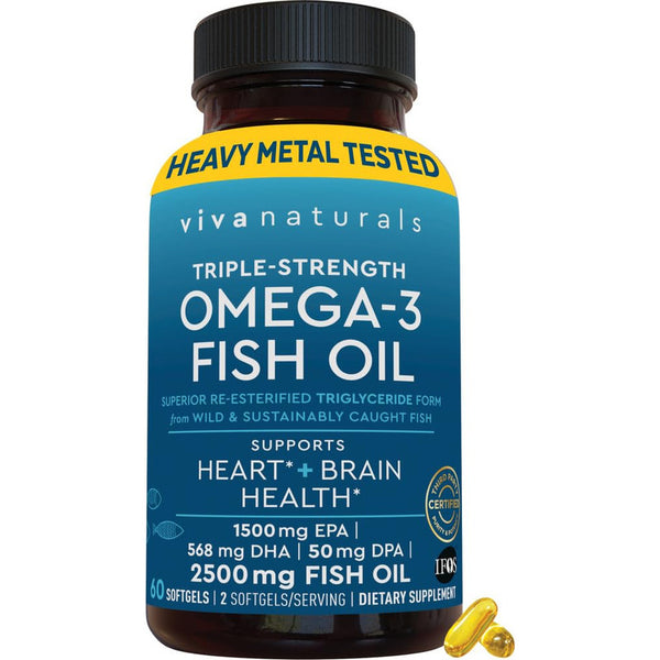 Aceite De Pescado Omega 3 Triple Concentracion 2500 Mg De Acido Graso Salud Y Bienestar