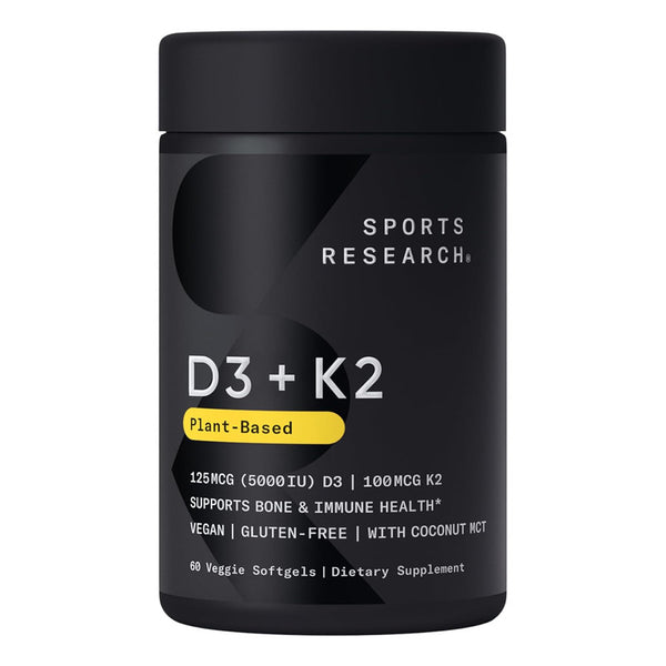 Vitamina K2 D3 Con Aceite De Coco Organico 60 Geles Vegetales Soporte Para Huesos Y Corazón