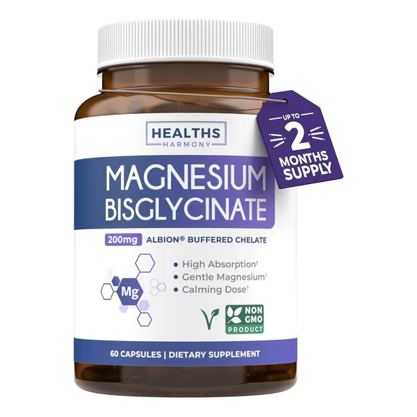 Capsulas De Bisglicinato De Magnesio 200 Mg Alta Absorcion Saludable