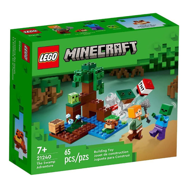 LEGO® Minecraft® La Aventura En El Pantano Set 21240 con Alex Zombi Slime Rana y TNT