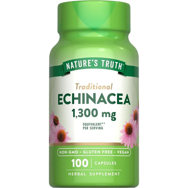 Capsulas De Equinacea 1300 Mg 100 Unidades Apoyo Inmunologico