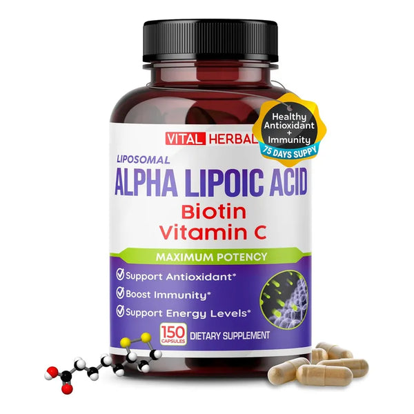 Ácido Alfa Lipoico Liposomal Con Biotina Y Vitamina C 180 Mg Salud Y Energía