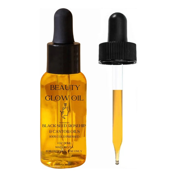 Aceite De Semilla Negra Rosa Mosqueta Ricino Orgánico Suero Facial Natural