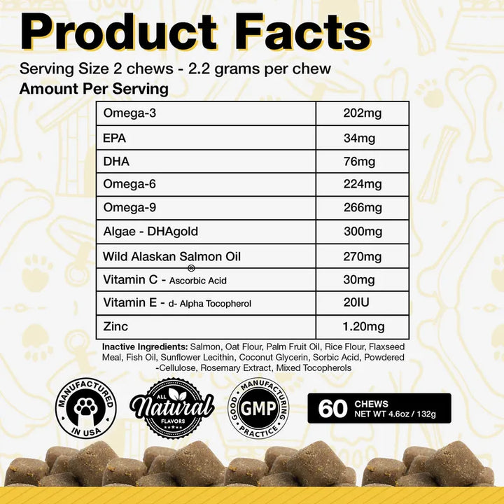 Aceite De Pescado Natural Omega 3 Para Perros 60 Cápsulas Al - Imagen 6