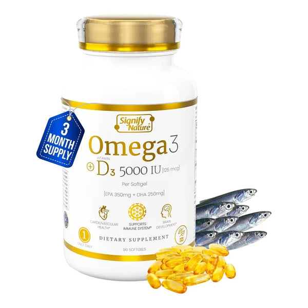 Aceite De Pescado Omega 3 Vitamina D3 5000 Ui Signify Nature Cuidado Salud