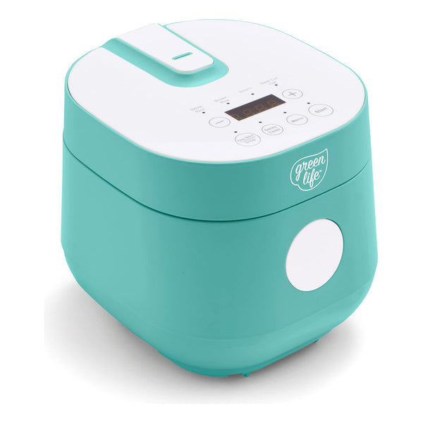 Arrocera Digital GreenLife 4 Tazas Turquesa Libre De Toxinas Cocina Saludable