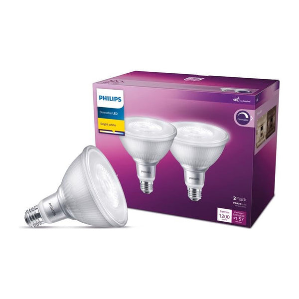 Bombilla Led Philips Par 38 E26 Blanca Equivale 120 W 2 Unid