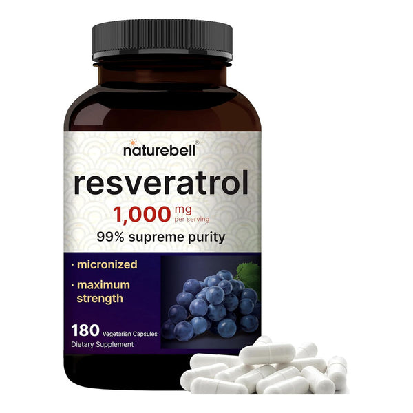 Resveratrol 1000mg Suplemento Antioxidante Para Envejecer Saludable