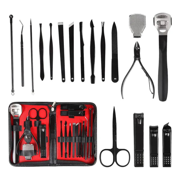 Kit De Manicura Profesional 18 En 1 De Acero Inoxidable