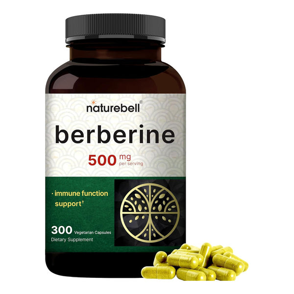 Berberina Hcl 500 Mg Extracto Puro Premium 300 Cap Vegetales Vegano Sin Omg