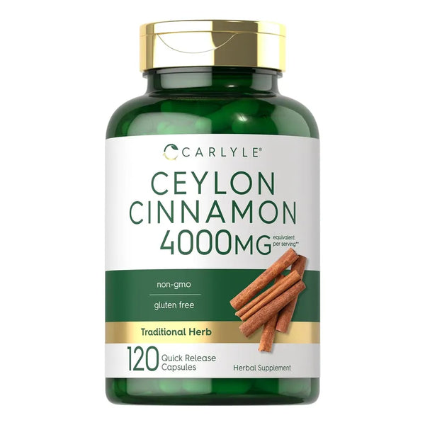 Capsulas De Canela De Ceilan 120 Unidades 60 Porciones Sin Gmo Carlyle