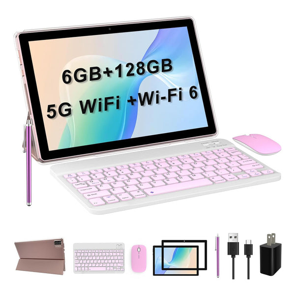 Tablet 10 Pulgadas 6GB RAM 128GB 2 En 1 Con Teclado Y Mouse
