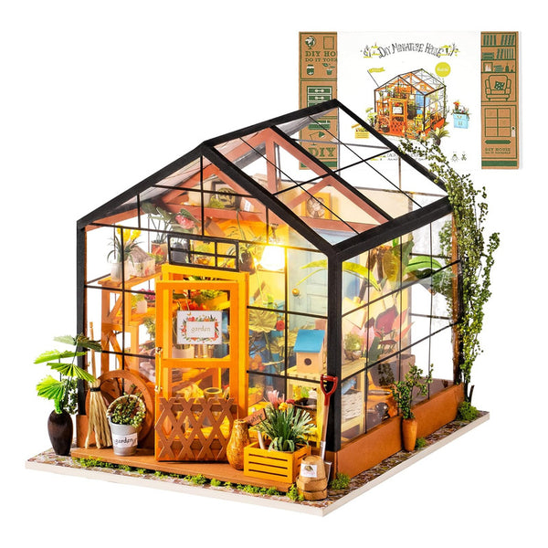 Rolife Kit De Casa De Muñecas Miniatura Diy Casa Verde Con Muebles Y Led