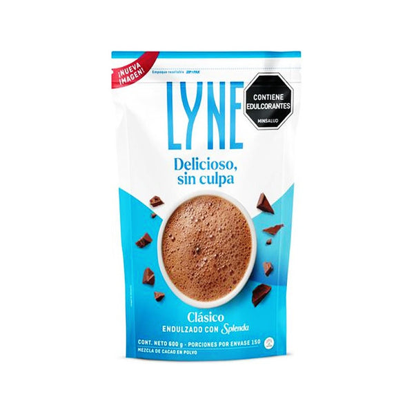 Chocolate En Polvo Lyne Clasico Sin Gluten 600g Sabor Irresistible Sin Azucar