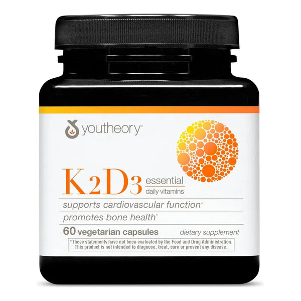 Capsulas K2d3 Apoyo Salud Osea Cardíaca Youtheory 60 Unidades